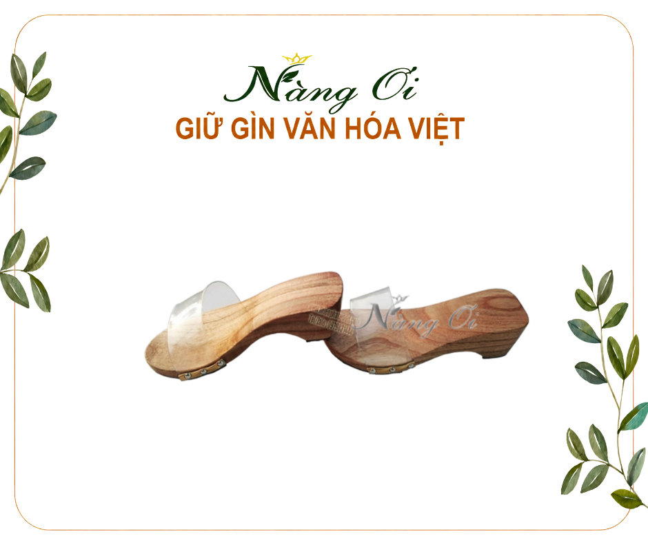 guốc gỗ nữ cao 5cm